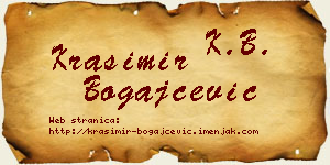 Krasimir Bogajčević vizit kartica